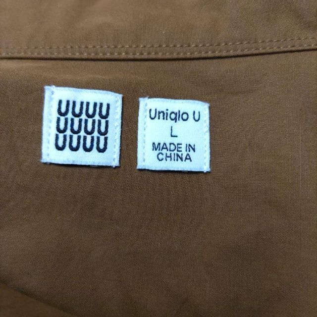 UNIQLO(ユニクロ)のUNIQLO U ユニクロU オープンカラー 長袖シャツ ブラウン Lサイズ メンズのトップス(シャツ)の商品写真