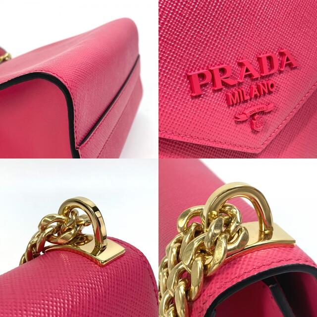 希少　PRADA プラダサファイアーノエナメルピンク