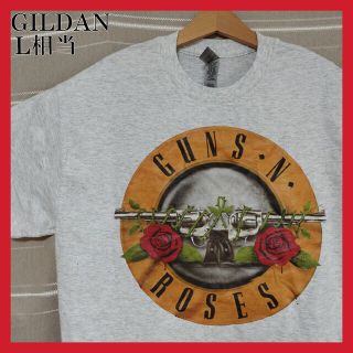 ギルタン(GILDAN)のGunsN'Roses ガンズアンドローゼス バンT ロック tシャツ ロゴ L(Tシャツ/カットソー(半袖/袖なし))