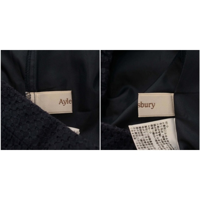 Aylesbury(アリスバーリー)のアリスバーリー Aylesbury スカート フレア プリーツ ひざ丈 11 紺 レディースのスカート(ひざ丈スカート)の商品写真