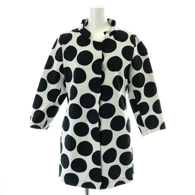 ヘルノ POLKA DOTS SPRING COAT コート 40 M 緑 白