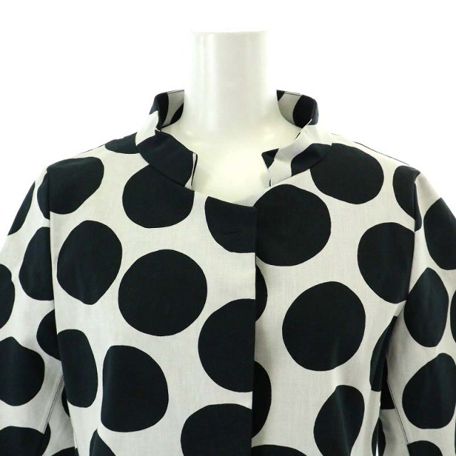 ヘルノ POLKA DOTS SPRING COAT コート 40 M 緑 白