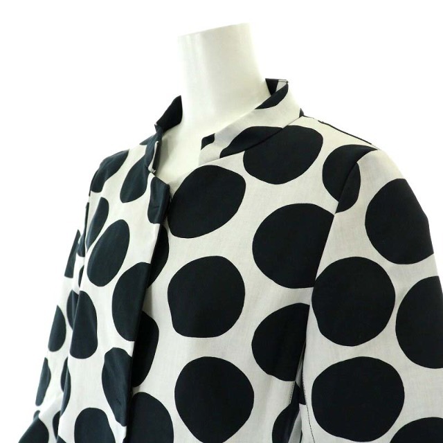 ヘルノ POLKA DOTS SPRING COAT コート 40 M 緑 白