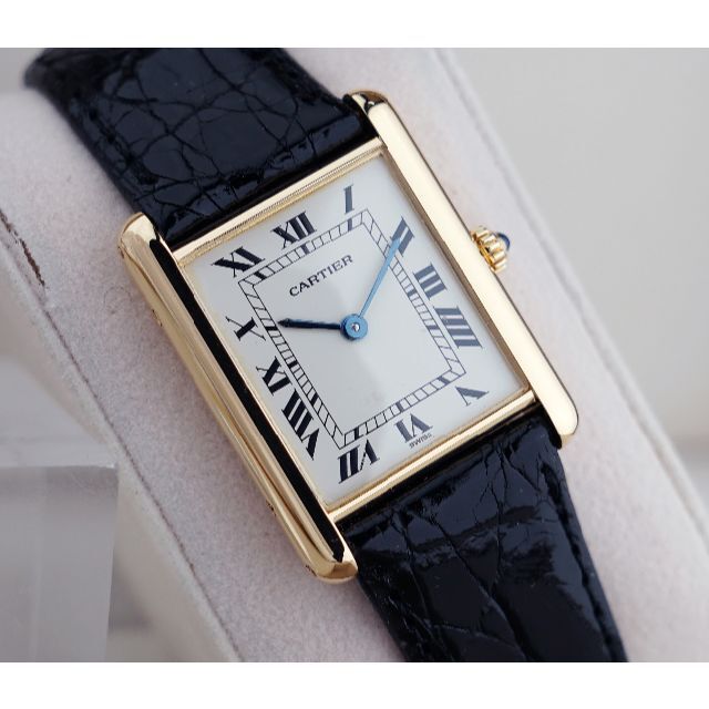 美品 タンク ルイ カルティエ 18KYG ローマン LM Cartier