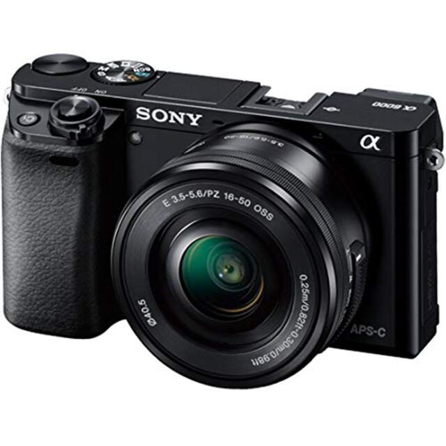 SONY ミラーレス一眼 α6000 パワーズームレンズキット E PZ 16-50mm F3.5-5.6 OSS ブラック ILCE-6000L B 9jupf8b