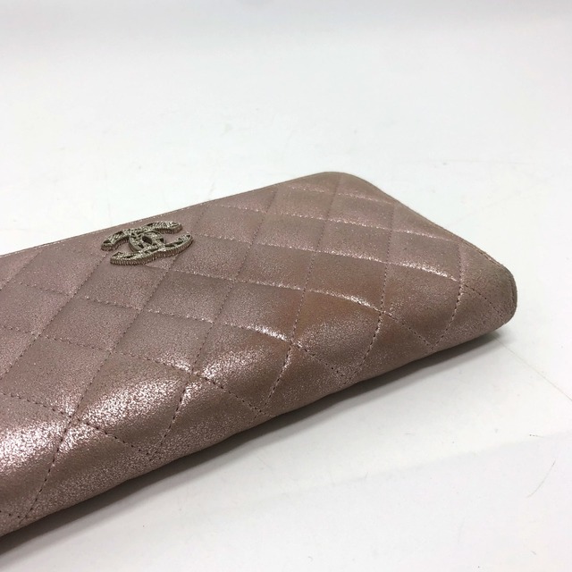 【美品】CHANEL チェーンミーマトラッセ ラウンドファスナー 長財布