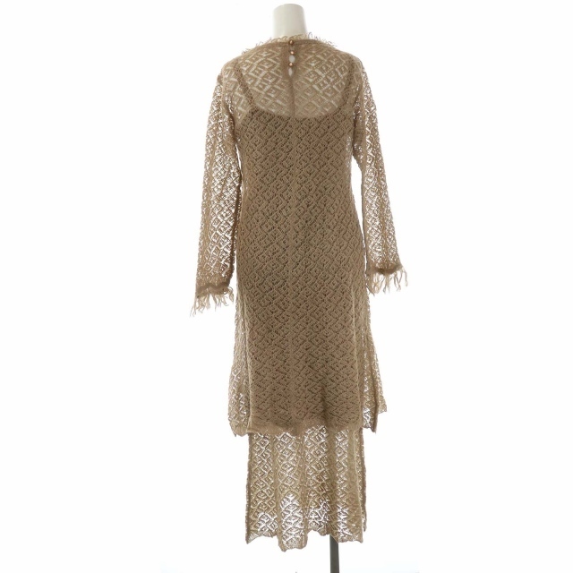 Ameri VINTAGE(アメリヴィンテージ)のアメリヴィンテージ LAYERED KNIT DRESS ワンピース ロング レディースのワンピース(ロングワンピース/マキシワンピース)の商品写真