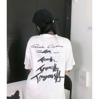 リックオウエンス Tシャツ・カットソーメンズホワイト/白色系の