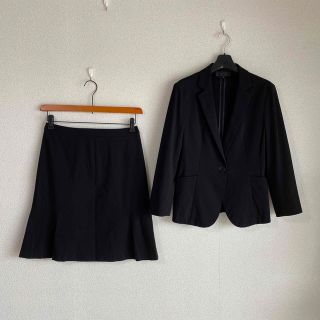 アンタイトル(UNTITLED)のアンタイトル ストレッチ スカートスーツ 2 W68 黒 就活 面接 DMW(スーツ)