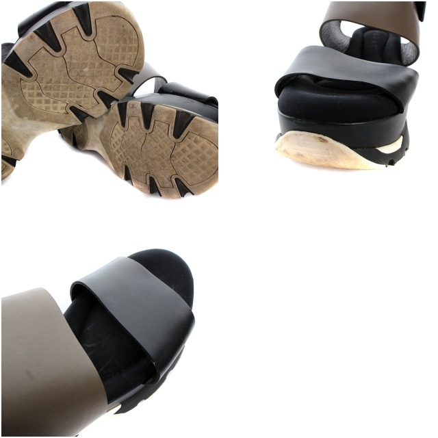 Marni(マルニ)のマルニ MARNI サンダル プラットフォーム レザー 24cm 黒 茶 レディースの靴/シューズ(サンダル)の商品写真