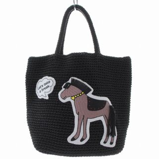 LUDLOW - ラドロー コードバッグ 馬 フリンジ ハンドバッグ 黒の通販
