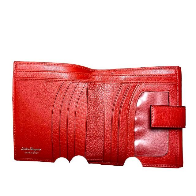 未使用品‼️✨Ferragamo フェラガモ ガンチーニ 折り財布 レッド 出産