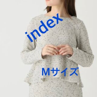 インデックス(INDEX)の3382 index ワールド トップス ホワイト M 新品未使用(ニット/セーター)