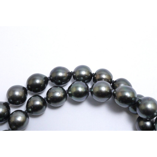 新品 7.9mm~10.7mm 南洋黒蝶パールネックレス