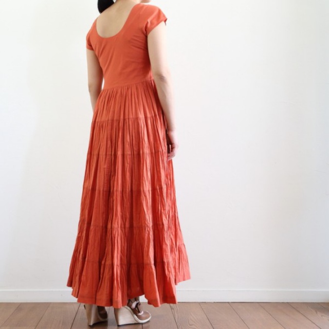 マリハ《草原の虹ドレス》パプリカ サイズ36 MARIHA オレンジ