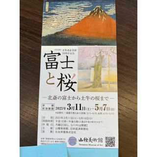 【新品未使用】富士と桜―山種美術館 1枚(美術館/博物館)