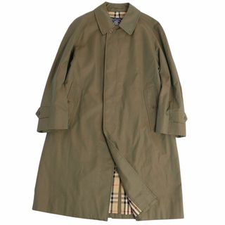 バーバリー(BURBERRY)の極美品 Vintage バーバリー Burberrys コート ステンカラーコート バルマカーンコート コットン100％ アウター メンズ 90-165(S相当) オリーブカーキ(玉虫色)(ステンカラーコート)