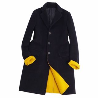 ジルサンダー(Jil Sander)の美品 ジルサンダー JIL SANDER コート ロングコート チェスターコート ウール アウター メンズ イタリア製 44(S相当) ダークネイビー(その他)