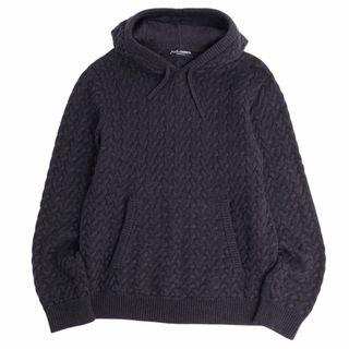 ドルチェアンドガッバーナ(DOLCE&GABBANA)の美品 ドルチェ&ガッバーナ DOLCE&GABBANA パーカー ニット フーディー プルオーバー ウール トップス メンズ イタリア製 50(M相当) グレー(パーカー)