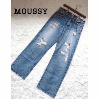 マウジー(moussy)のマウジー　ダメージデニム　27サイズ(デニム/ジーンズ)