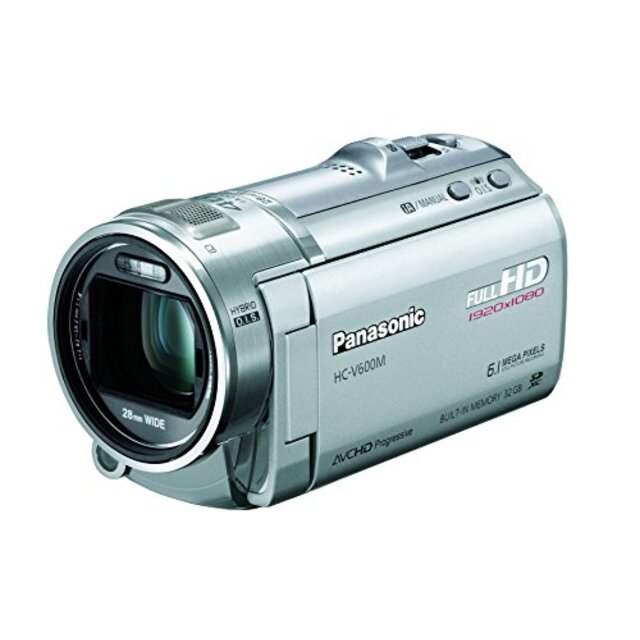 パナソニック デジタルハイビジョンビデオカメラ 内蔵メモリー32GB シルバー HC-V600M-S tf8su2k