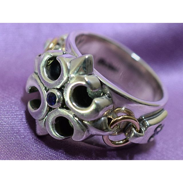 ROYALORDER(ロイヤルオーダー)のRoyal Order Louis Cross Ring w18K 22号 メンズのアクセサリー(リング(指輪))の商品写真