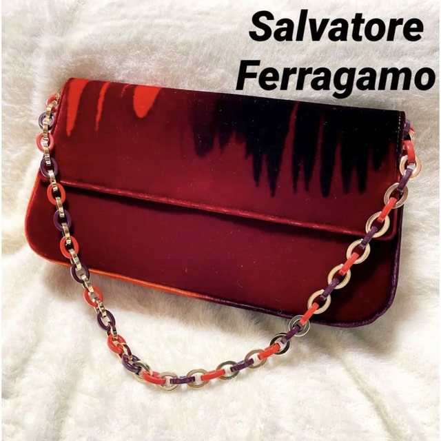 フェラガモパーティバッグ 黒ベルベット - 通販 - schlosserei-wolf.at
