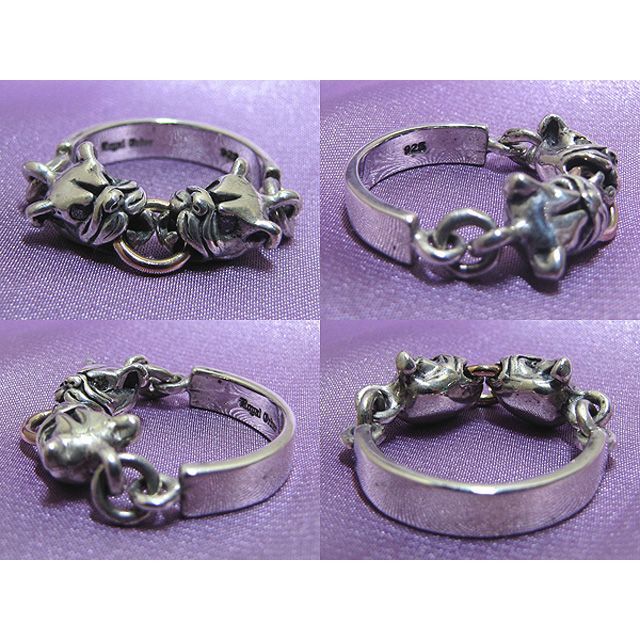 Royal Order Mini Pit Bull Ring w/DIA 18K