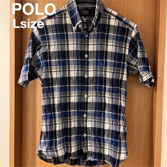 Polo Club(ポロクラブ)のPOLOポロ　着用頻度数日　メンズ半袖ボタンダウンシャツ　綿 100% Lサイズ メンズのトップス(シャツ)の商品写真