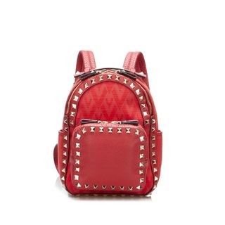 ヴァレンティノ(VALENTINO)のヴァレンティノ ロックスタッズ ミニ リュック バックパック キャンバス レディース VALENTINO 【1-0097710】(リュック/バックパック)