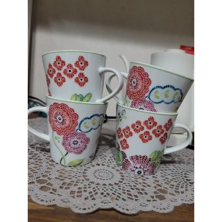 アンソロポロジー(Anthropologie)のアンソロポロジーコーヒーカップ４個(グラス/カップ)