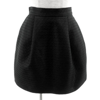 ソフィーヒュルム(SOPHIE HULME)のSophie Hulme スカート 台形 ひざ丈 日本製 立体柄 黒 S(ひざ丈スカート)