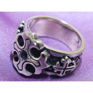 ロイヤルオーダー(ROYALORDER)のRoyal Order Triple Cross Ring w/Sapphire(リング(指輪))