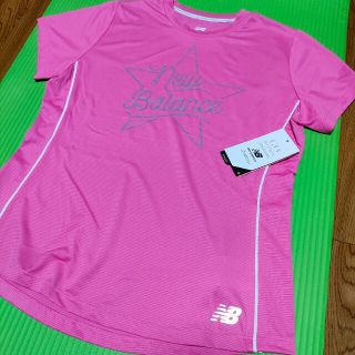 ニューバランス(New Balance)の新品 ニューバランス かわいい半袖Tシャツ トレーニング ピンクMサイズ(Tシャツ(半袖/袖なし))