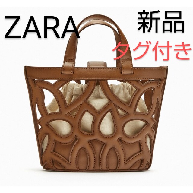 ZARA カットワークミニトートバッグバッグ