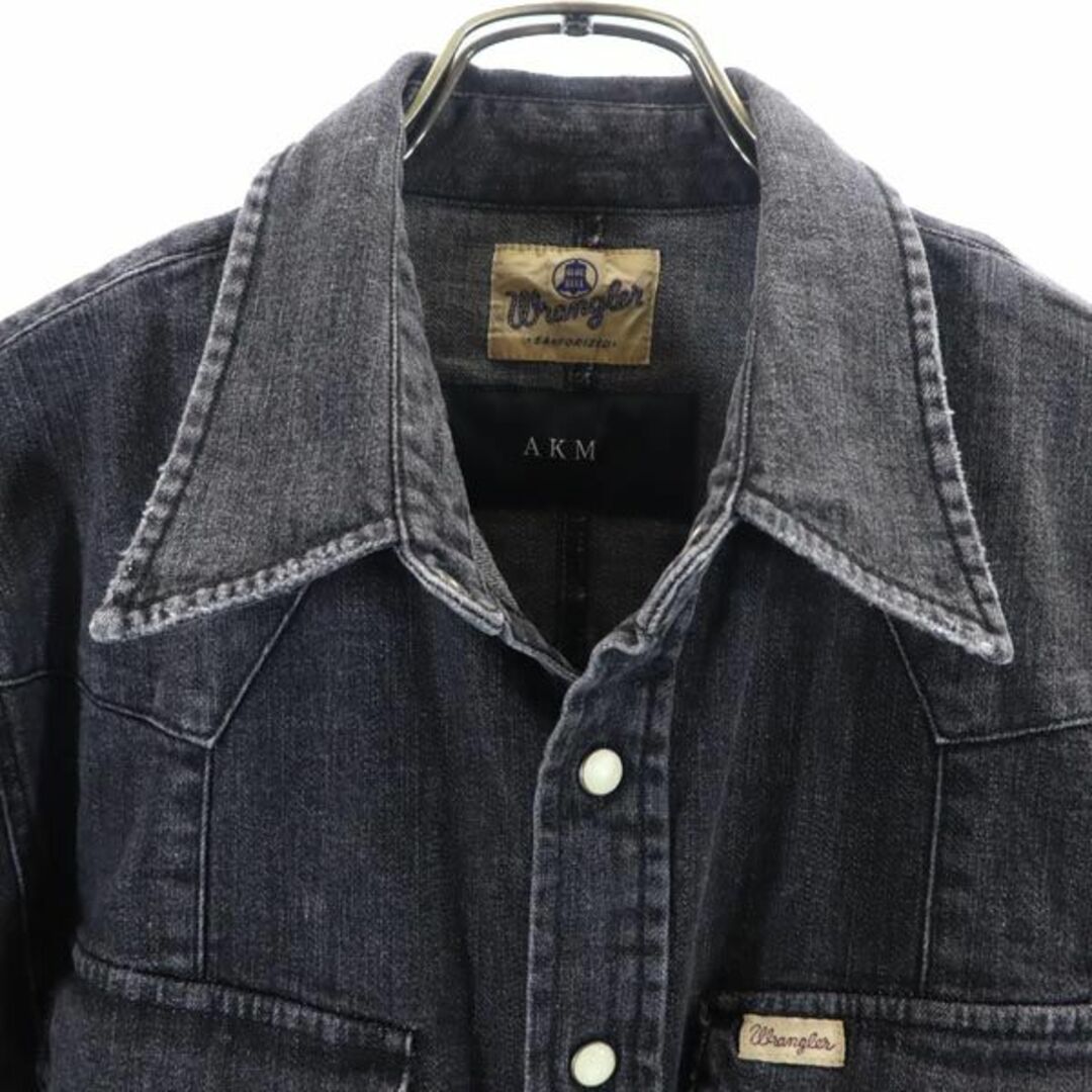 Wrangler - ラングラー エイケイエム 長袖 デニム ウエスタンシャツ M