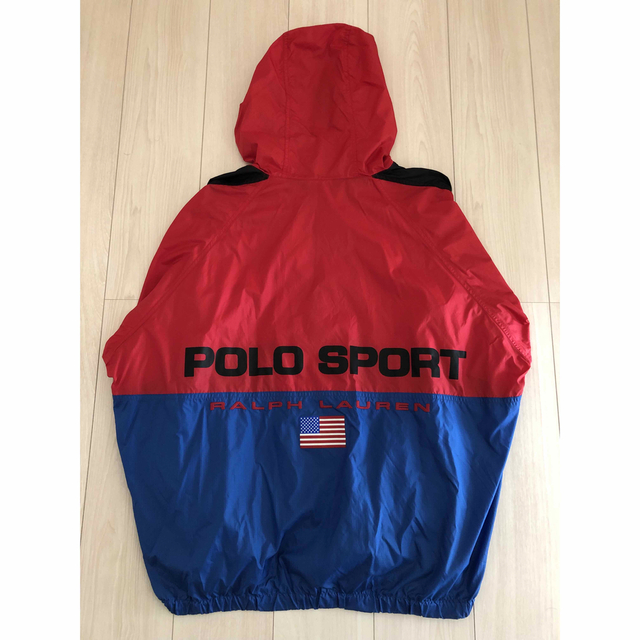 名作 90s POLO SPORT ポロスポーツ ナイロンジャケット デカロゴnorthface