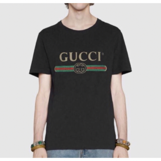 定価48600円 GUCCI ロゴウォッシュドオーバーサイズTシャツ 輝く高品質