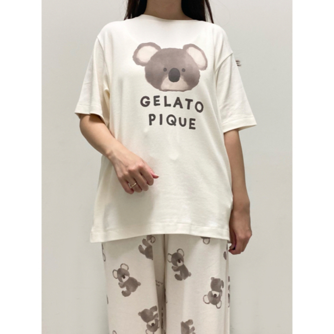 新品 ジェラートピケ コアラワンポイントTシャツロングパンツ 上下セット