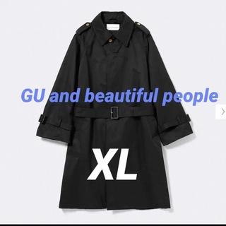 ジーユー(GU)のGU beautiful people トレンチコート　ブラック(トレンチコート)