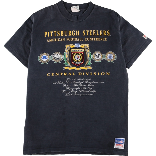 80年代 NUTMEG NFL PITTSBURGH STEELERS ピッツバーグ スティーラーズ スポーツプリントTシャツ USA製 L ヴィンテージ /eaa329590
