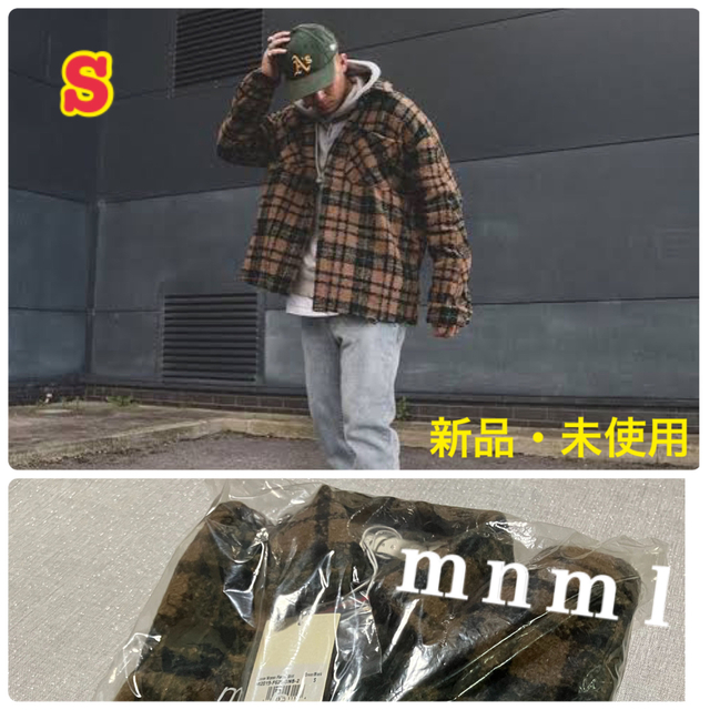 【mnml】S カニエ・ウェスト着用同等モデル フランネルシャツ