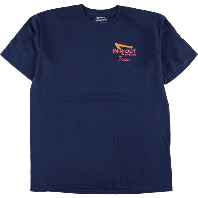 IN-N-OUT BURGER TEXAS 両面プリント アドバタイジングTシャツ メンズM /eaa329470