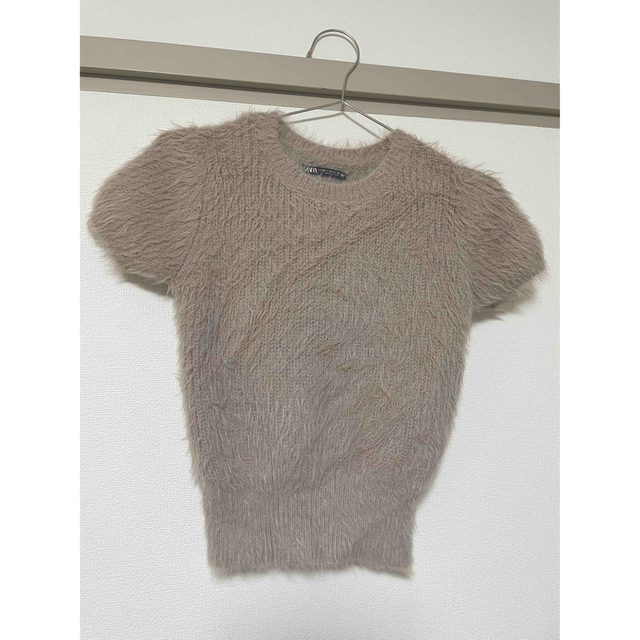 ZARA - ZARA ザラ シャギー ニット 半袖の通販 by meyou|ザラ ZARA - ZARA ザラ シャギー ニット 半袖の通販 by meyou|ザラ