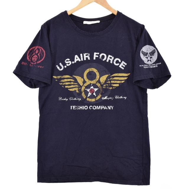 U.S.AIR FORCE 両面プリント 袖プリント プリントTシャツ メンズS /eaa320410