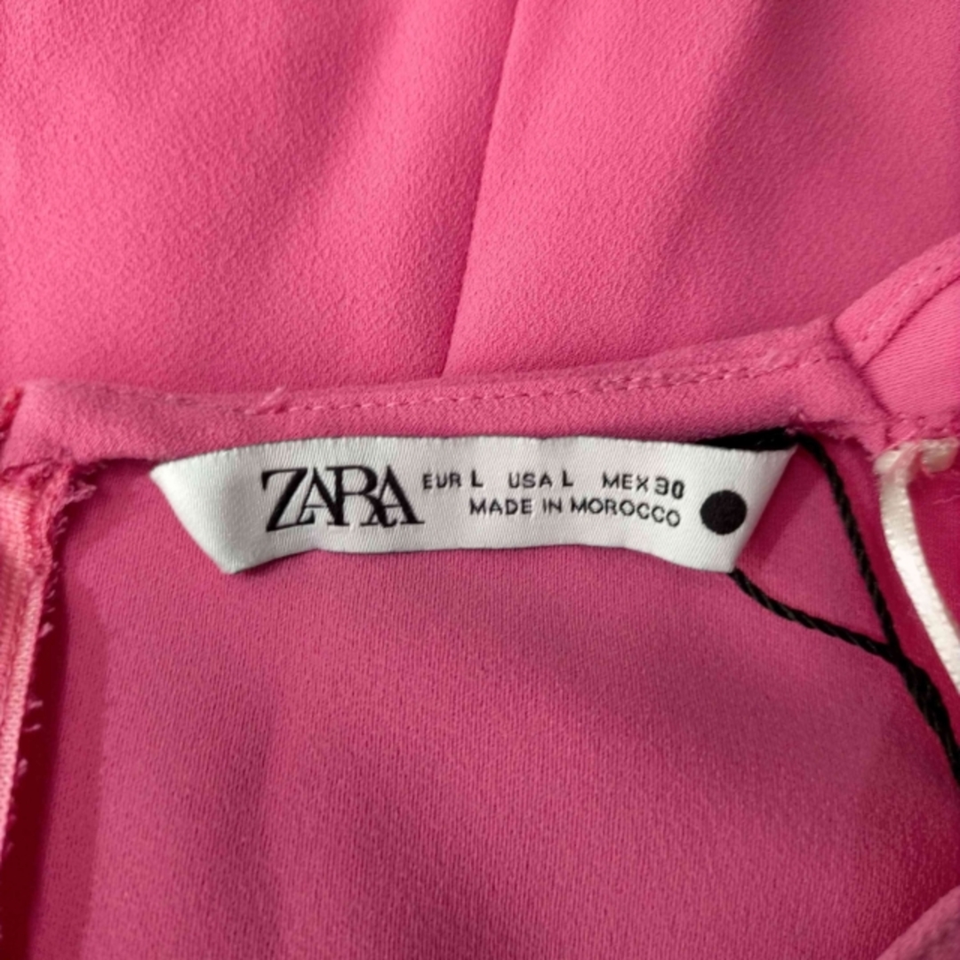 ZARA(ザラ)のZARA(ザラ) リボン付きフローイングシャツ レディース トップス レディースのトップス(シャツ/ブラウス(半袖/袖なし))の商品写真