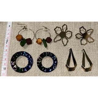 ピアス　まとめ売り　セット　大きめ　オーロラ　ゴールド　花　大きい　涙　リボン(ピアス)