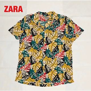 ザラ(ZARA)の【人気】ZARA　ザラ　レーヨンシャツ　総柄シャツ　ボタニカル柄　オーバーサイズ(シャツ)