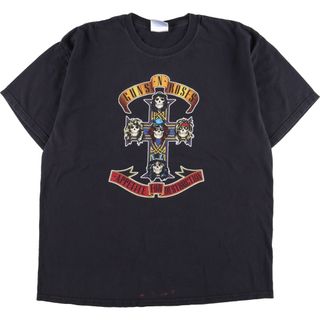 ヘインズ(Hanes)の古着 ヘインズ Hanes GUNS N' ROSES ガンズアンドローゼズ バンドTシャツ バンT メンズL /eaa317704(Tシャツ/カットソー(半袖/袖なし))