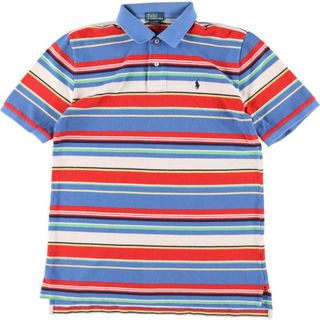 ラルフローレン(Ralph Lauren)の古着 ラルフローレン Ralph Lauren POLO by Ralph Lauren 半袖 ボーダー ポロシャツ レディースL /eaa299150(ポロシャツ)